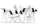 Egyptian women dancing with the tabret or timbrel - cf Miriam`s dance, Ex.15.20.